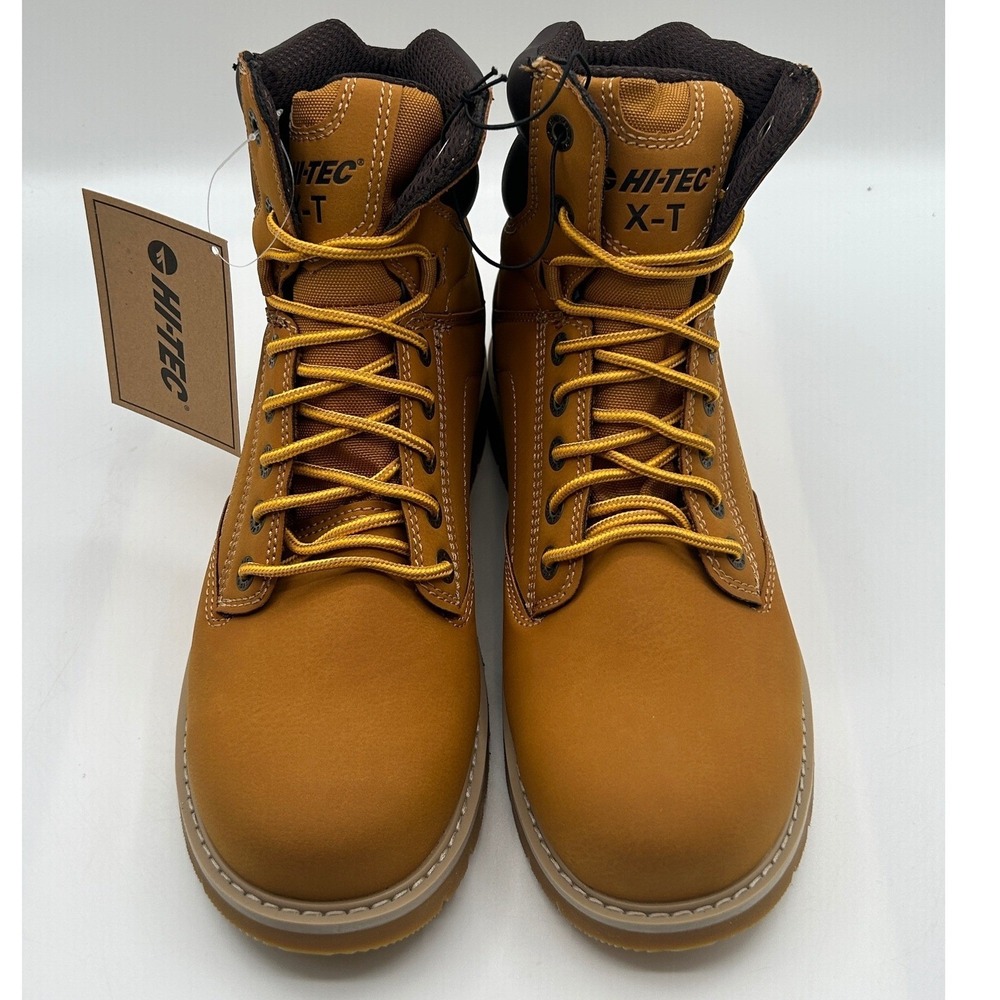 Hi-Tec MCadeM 7in Work Boots Men's 9 M,Wheat Steel Toe Waterproof Oil Resistant